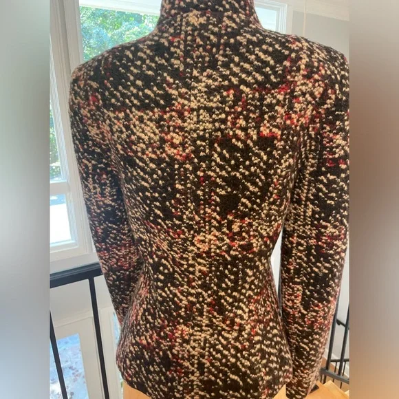 Zara Asymetrical Tweed Wool Jacket - Picture 4 of 5